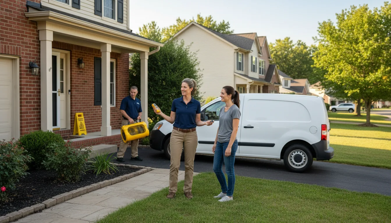 Residential water damage restoration in Zion Grove, PA